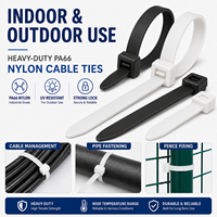 Attache-câble robuste en nylon pour chantier, certifiée CE, écologique, en matériau PA66 vierge à 100 %, capacité de charge élevée de 250 lb