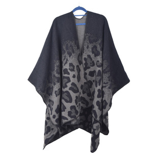 Vente chaude, châles chauds pour femmes, étoles, ponchos en <span class=keywords><strong>acrylique</strong></span> d'hiver, léopard - Product Image 6
