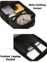 Le meilleur sac à dos de voyage pour ordinateur portable avec roulettes, résistant à l'eau, sac à dos d'affaires de qualité, noir
