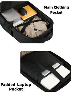 The Best Rolling Carry on Laptop Travel Carrier Water Resistant Business <strong>Backpack</strong> <strong>Wheels</strong> Black Quality Laptop <strong>Backpack</strong> - Product Image 5