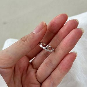 Dylam Tiny Dainty Women Jewellery Rhodium 18K Gold Plated 925 Sterling Silver Crown Shape Open <b>Adjustable</b> <b>Ring</b> <b>Rings</b> Jewel - Product Image 3