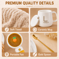 Coffret Cadeau d'Affaires : Panier Cadeau Spa avec Tasse en Céramique, Serviette Douce et Ventilateur Pratique pour Femmes – Idéal pour Événements et Cadeaux Promotionnels