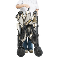 Chariot de plage Wanderer pliable à double étage chariot pliable utilitaire extra long