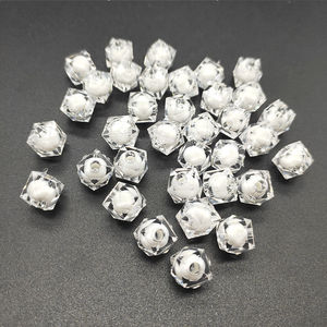 Bán buôn mặt rõ ràng Acrylic vuông hạt 100 cái/túi mix colour 10 mét vuông lucite hạt cho DIY đồ trang sức làm - Product Image 1