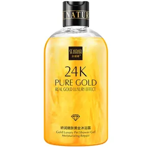 kojic dusche gel Suppliers-Private Label Haut aufhellende Anti-Aging 24 Karat Gold Koji säure Body Wash Dusch milch Gel