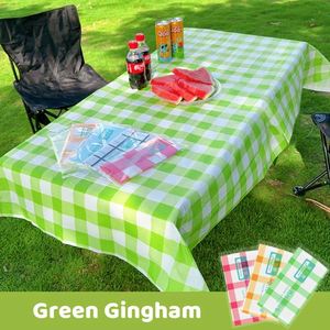 Wholesale 80x140cm 80x120cm 80x80cm Disposable Picnic <b>Plastic</b> Tablecloth <b>Outdoor</b> Camping Red Gingham Checkered <b>Table</b> Cover - Product Image 3