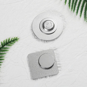New nam châm kim loại pins tùy chỉnh thiết kế vòng vuông kinh doanh thương hiệu nhân viên pins metalicos Bạc men <span class=keywords><strong>pin</strong></span> phù hiệu với từ tính - Product Image 5