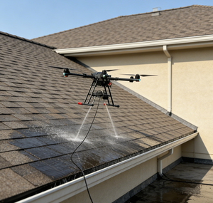 Drone commercial pour le nettoyage des panneaux solaires des façades de bâtiments, <span class=keywords><strong>hauteur</strong></span> de vol de 100 m, drone pour le nettoyage des toits de maisons - Product Image 6