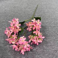 Bunga Hydrangea Artificial 5 Cabang Kualitas Terbaik Sentuhan Realistis Grosir, Dapat Disesuaikan untuk Dekorasi Pernikahan, Rumah, dan Acara Perayaan