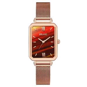 Delle Donne della vigilanza <span class=keywords><strong>Orologi</strong></span> top brand di lusso di modo rettangolare piccolo verde delle signore della vigilanza ultra-sottile orologio Al Quarzo Orologio Da Polso YK2002 - Product Image 4