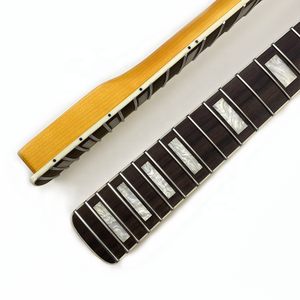 Mástil de guitarra ST de arce satinado de 22 trastes con headstock grande y ribete blanco - Product Image 4