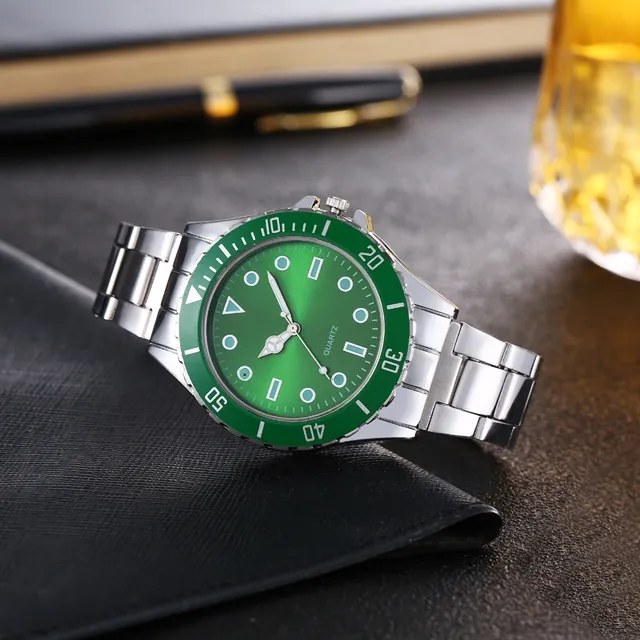 Ready Stock Business Fashion Alloy Wristwatch Reloj Iron Stainless Steel 20mm Submarin Quartz Watch for Men's
