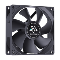 Ventilateur de boîtier PC SNOWMAN AF90-BK 90mm sans LED, 1900 tr/min, 3 broches, roulement hydraulique, 48 CFM, 22 dBA, 12V DC, vente en gros