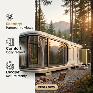 Maison Capsule Spatiale Modulaire Préfabriquée Directement de l'Usine avec Salle de Bain et Cuisine pour Usage Résidentiel, Camping, <span class=keywords><strong>Location</strong></span> et Projets Hôteliers - Product Image 1