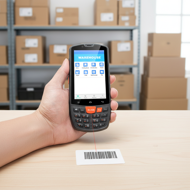 Industrial Android PDA Handheld Barcode Scanner RFID NFC 4G Terminal Keyboard Mobile Phone Price Android Scanner