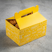 Boîte en papier personnalisée écologique pour emballage alimentaire rapide, idéale pour frites, poulet frit, nuggets et ailes de poulet à emporter