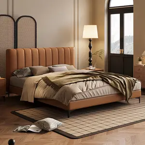 热卖豪华床套房现代特大床和大床框架设计卧室双床房家具