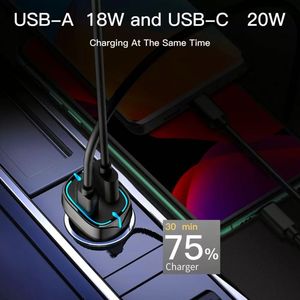 New Arrival A+<b>C</b> Car Charger 38W <b>Type</b> <b>C</b> Charger <b>Plug</b> USB Charging Ports USB-<b>C</b> Power <b>Adapter</b> Car Charger - Product Image 3