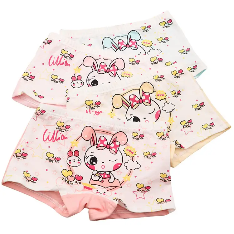 Amazon caliente 4-Pack de las Niñas Ropa interior de algodón suave de las niñas de niño ropa interior