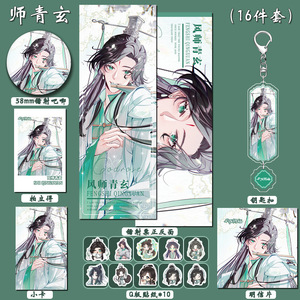 6 pièces/ensemble Tian Guan <span class=keywords><strong>Ci</strong></span> Fu Xie Lian Lomo carte broche porte-clés cadeau ensemble en gros Anime jouant des cartes Photo signet papier artisanat - Product Image 4