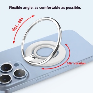 Người Giữ Nhẫn Cho Từ Điện Thoại Di Động Phổ Điện Thoại Đứng Bạc Mạnh Mẽ Nam Châm Linh Hoạt Vòng Tròn Người Giữ Điện Thoại - Product Image 4