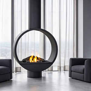 Caminetto Sospeso OEM Senza Fumo, da Soffitto, a Legna/Vapore Acqueo/Alcol, Personalizzabile su <span class=keywords><strong>Disegno</strong></span> per Interni - Product Image 1
