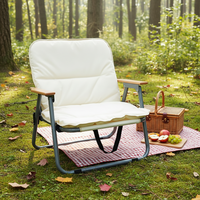 Chaise de camping pliable légère pour la pêche, portable, capacité de charge de 350 livres, pour la plage, avec coussin