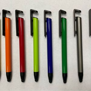 Stylo bille et gel 2-en-1 personnalisé avec logo, support de téléphone intégré, en plastique, 0,5 mm, pour cadeaux promotionnels sportifs - Product Image 3