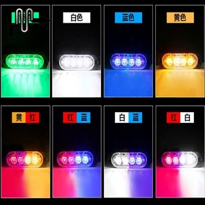 Accesorios para Automóviles, Luz Estroboscópica Delgada Roja y Azul de 12-24v para Techo, Luz de Advertencia para Automóviles y Camiones, Luces Estroboscópicas LED Blancas - Product Image 6