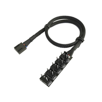 Kabel Ekstensi Daya Kipas Pendingin 4-Pin PWM 1-4 Jalur 22AWG 30cm Tembaga Multiplier Y Splitter untuk Pendinginan Casing Komputer PC