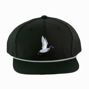 Casquette de baseball noire en maille avec panneau avant brodé motif canard, 6 panneaux, ajustée, unisexe, décontractée, pour l'extérieur, style printemps-été - Product Image 4