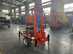 Plateforme de forage de puits d'eau portable sur roues 120m 150m 160m 180m 200m 260m - Product Image 5