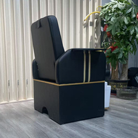 Nouvelle conception d'équipement de salon de manucure, fauteuil de pédicure de luxe moderne inclinable avec massage électrique et lumières
