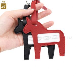 Cute <b>Suitcase</b> Identifiers Horse Shaped Luggage Tags with Strap Travel Tags with <b>Label</b> Card - Product Image 3