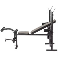 Banc de musculation multifonctionnel réglable avec station de squat et station de musculation pour la musculation à domicile