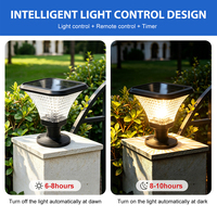 Lampe solaire de jardin de haute qualité 3W, silicium monocristallin, ABS PC, commande à distance, IP44, lampe murale extérieure