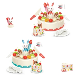 Jouets de jeu de cuisine pour enfants Cake Cut Chelle Ensemble de 43 pièces Peut simuler Souffler des bougies et chanter des chansons d'anniversaire - Product Image 1