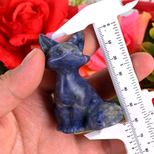 6cm <b>Crystal</b> <b>Animals</b> Sculpture Natural Multiple Materials <b>Crystal</b> Stones Fox <b>Crystal</b> Carving for Decoration - Product Image 4