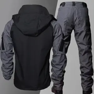 Men's Print Tracksuit Winter Casual Hoodies Long Pants 2PCS Set And Print Hoodies Outdoor Sport Jogging Wear