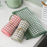 Fournisseur en gros de textiles de maison : Serviette de toilette en coton légère, respirante, personnalisée, à carreaux classiques et mini-ternes