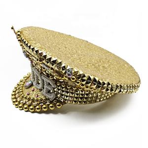 Manwu fabrikasının doğum günü partileri için özelleştirilmiş lüks pullu şapka Bachelorette festivali açık havada için Steampunk gelin şapka - Product Image 5