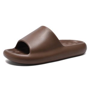 Zapatillas de verano para hombre, sandalias con suela gruesa de EVA, antideslizantes, con una sola correa, transpirables, para la playa, color marrón grisáceo, talla 40 45 - Product Image 5