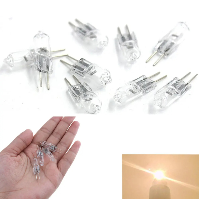 10PCS G4 G9 Halogen Lamp DC12V AC220V Mini 20W 3000K Warm White Halogen Light Bulb 360 Lighting for Home Decoration