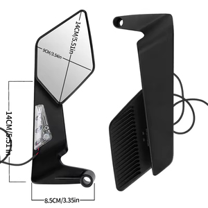 Rétroviseur pliable avec clignotant intégré et réflecteur pour moto, scooter, moto de rue, aile fixe modifiée – Vente chaude - Product Image 4