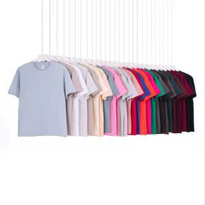 T-shirt unisexe 230g en coton pur épais, blanc pur, tendance, coupe ample, t-shirt vierge, vente en gros. - Product Image 1