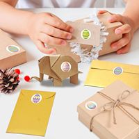 Autocollants de logo imperméables durables de haute qualité, impression personnalisée / RTS Pâques 500 pièces par rouleau, scellage d'œufs colorés
