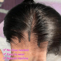 Perruques frontales en dentelle HD complète sans colle, cheveux humains vierges indiens bruts 13x6 13x4, lisses naturels, Remy, dentelle transparente