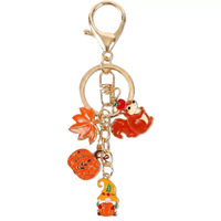 Breloques de sac Halloween tendance, porte-clés mignons Citrouille Chat Fantôme, pendentifs porte-clés en métal émaillé, accessoires pour sacs à main et sacs à dos