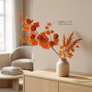 Composizione floreale decorativa con zucca simulata, foglia d'acero <span class=keywords><strong>e</strong></span> girasole, zucca in velluto, decorazione per il Festival del Raccolto <span class=keywords><strong>e</strong></span> il Ringraziamento - Product Image 3