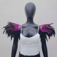 Accessoires de fête d'Halloween de haute qualité, variété de châles en plumes de couleurs différentes pour costumes ailés